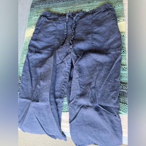 Everlane Linen Stretch Blue Pants - Size 6